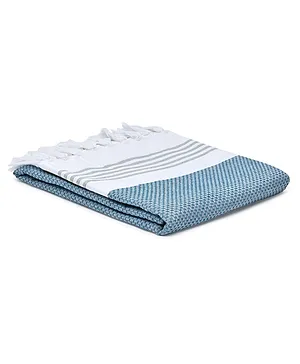 The Better Home Dobby Turkish Towel - Blue