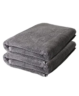 The Better Home Bamboo Bath Towels Pack of 2 - Grey