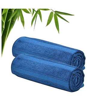 The Better Home Bamboo Hand Towels Pack of 2 - Blue