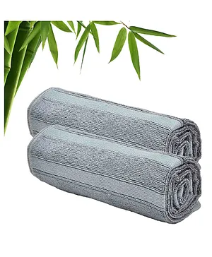 The Better Home Bamboo Hand Towels Pack of 2 - Grey