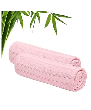 The Better Home Bamboo Hand Towels Pack of 2 - Pink