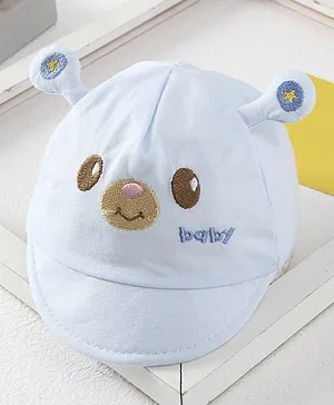 Kidofash Bear Appliqued Cap  - Blue