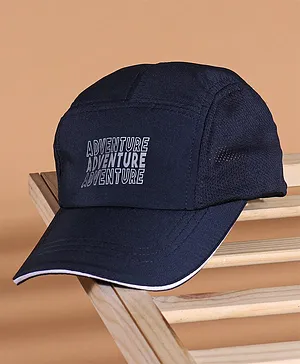 Pine Kids Baseball Cap Text Print- Blue