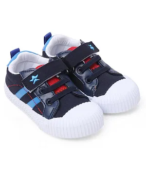 Cute Walk by Babyhug Casual Shoes with Velcro Closure Star Embroidery - Blue