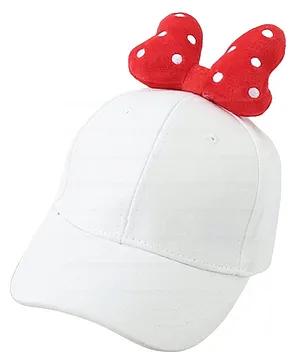 FunBlast Bow Cartoon Cap  White