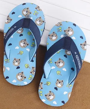 Cute Walk by Babyhug Casual Slip On Flip Flops with Beaver Print - Blue