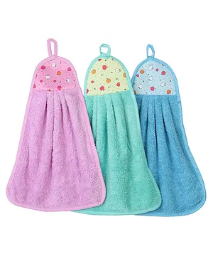 JARS Collections Microfibre  Soft Hand Face Towel Washcloth for baby Pack of 3 - Multicolor