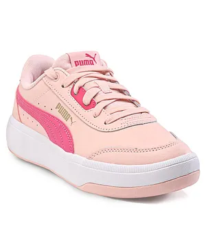 PUMA Tori Jr Casual Shoes with Lace Up Closure -Rose Dust Glowing Pink  & White