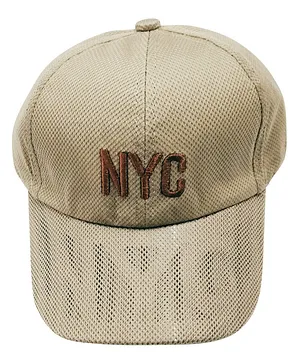 Kid-O-World Mesh Detailed NYC Embroidered Cap - Beige