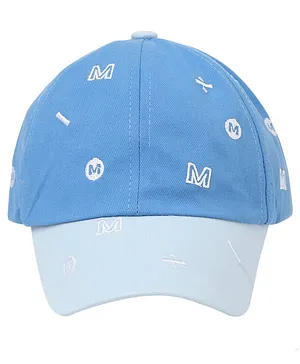 Kid-O-World Alphabet Numeric Printed Cap - Blue