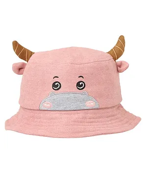 Kid-O-World Cow With Horns Bucket Hat - Pink