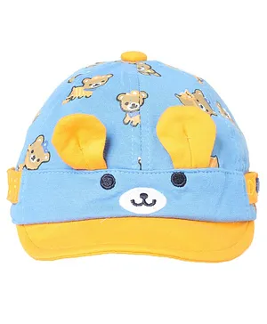 Kid-O-World Printed Bear Ears Cap - Blue