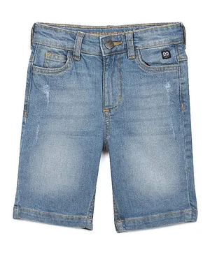 Under Fourteen Only Distressed Shorts - Blue