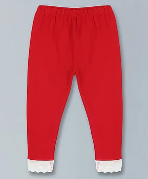 Leggings, Solid, 10-12 Years, Red - Pajamas & Leggings Online