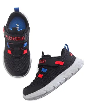 Skechers Comfy Flex RuzoCasual Shoes Velcro Closure - Black & Red