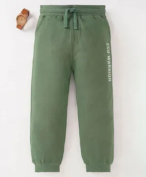 Ed-a-Mamma Sustainable Cotton Knit Full Length Jogger Solid Color - Olive Green