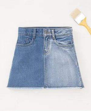 Ed-a-Mamma Sustainable Cotton Cut And Sew Denim Shorts - Mid Blue