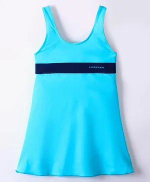 Lobster Sleeveless Frock Swimsuit Logo Print - Blue