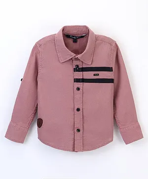 Trendy Cart Full Sleeves Placement Striped Shirt - Light Pink