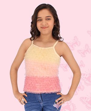 Cutecumber Sleeveless Ruffled Top - Cream