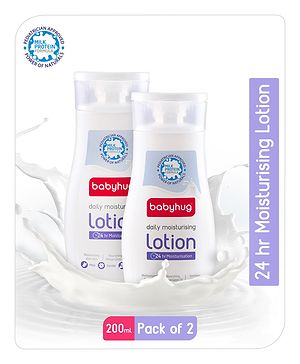 Babyhug Milk Protein Formula Daily Moisturising Lotion Pack of 2 - 200 ml Each