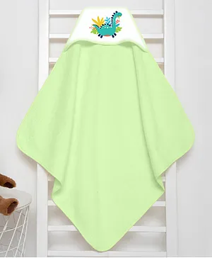 babywish Hooded Towel Dinosaur Print -  Sea Green