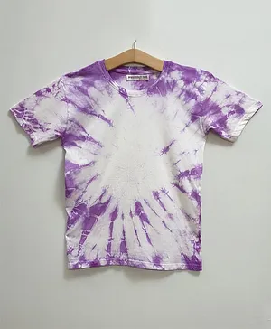 My Pink Closet Half Sleeves Tie & Dye Tee - Purple