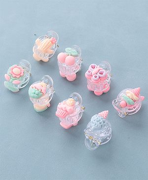 Babyhug Free Size Hair Clips Set of 8 - Multicolour