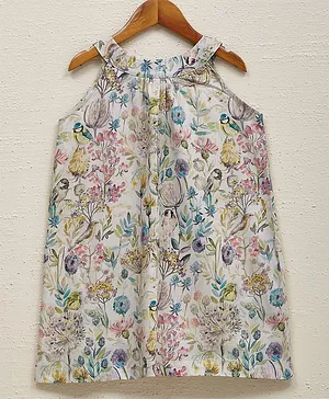 Liz Jacob Multi colour Shades of Summer Cotton Dress For Girls