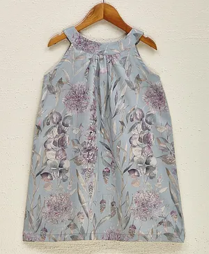 Liz Jacob Multi colour Dandelions Cotton Dress for Girls