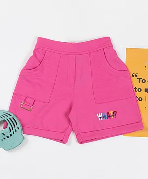 Nins Moda What Placement Printed Shorts - Pink