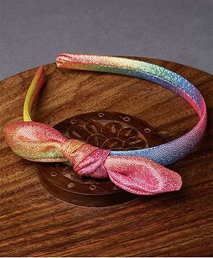 Stol'n Glittered Barbie Bow Hair Band - Multi Colour & Brown