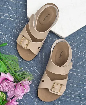 Briskers Double Strap Unisex Comfort Sandals - Beige