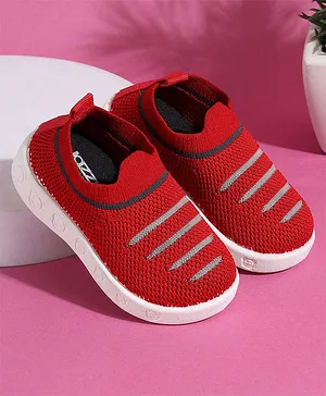 Jazzy Juniors Unisex Self Design Casual Shoes - Red