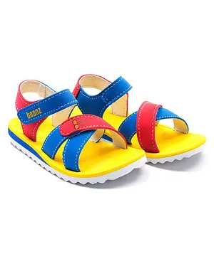 Beanz Unisex Motion Velcro Sandals - Yellow Red Blue