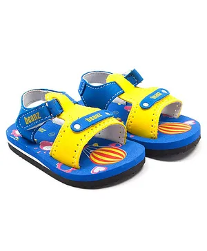 Beanz Unisex Supples Velcro Sandals - Blue Yellow