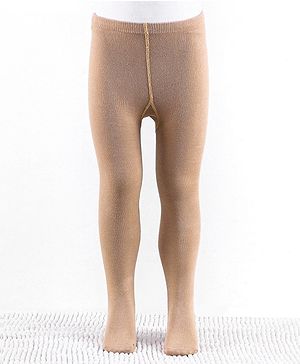 Cute Walk by Babyhug Antibacterial Solid Footed Tights - Skin Color