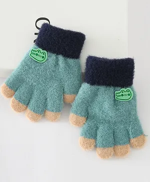 Babyhug Gloves With Crocodile Patch - Green