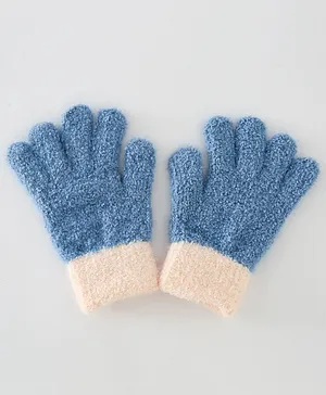 Babyhug Color Block Gloves - Blue