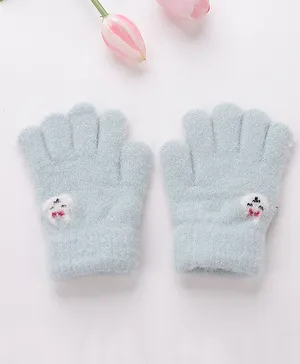 Babyhug Bunny Design Gloves - Light Green
