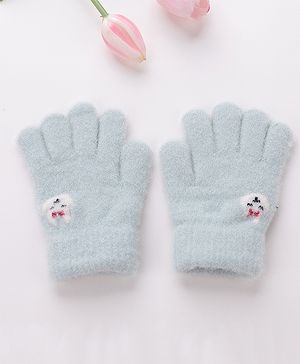 Babyhug Bunny Design Gloves - Light Green