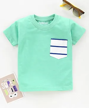 Rikidoos Half Sleeves Pocket Striped Tee - Parrot Green