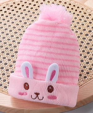 Babyhug Woolen Cap Pink - Diameter 11.5 cm