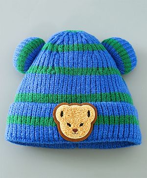 Babyhug Woolen Cap Blue - Diameter 13.5 cm