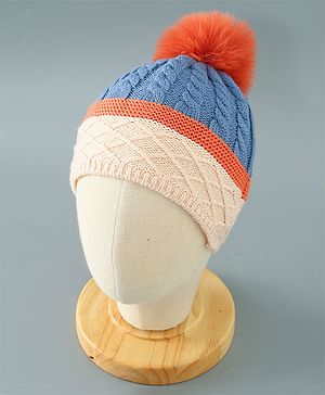 Babyhug Woollen Cap Blue - Diameter 11 cm