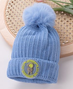 Babyhug Woollen Cap Blue Large - Diameter 12 cm