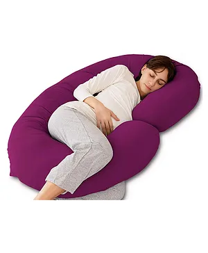 Pumpum C Shape Hollow Fiber Maternity Pillow - Purple