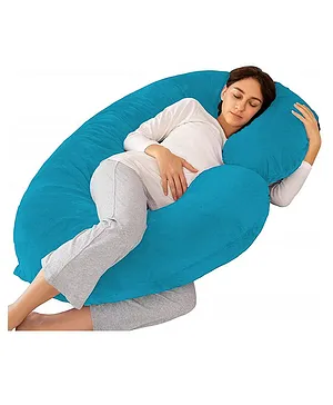 Pumpum C Shape Hollow Fiber Maternity Pillow - Blue