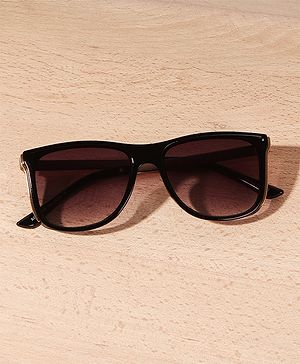 DukieKooky Lens Black Frame Square Sunglasses - Grey