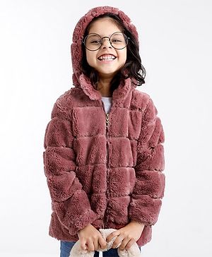 Babyhug Full Sleeves Solid Hooded Jacket- Maroon